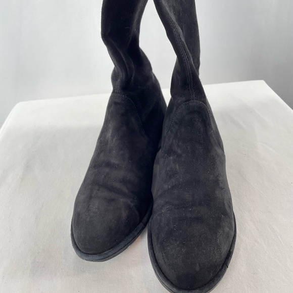 Stuart Weitzman Lowland Suede Over-the-Knee Boots in Black Size 7.5 - Picture 10 of 14